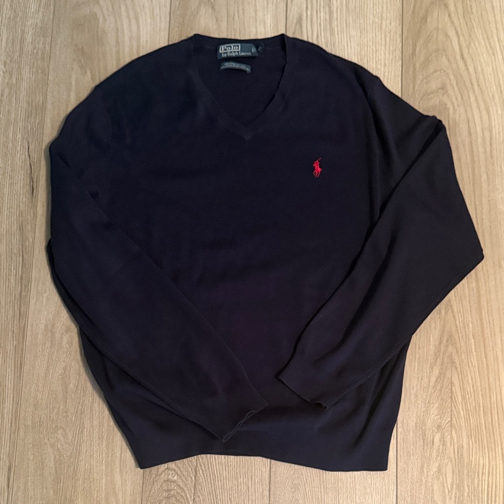 Men's Navy Polo Blue Sweater